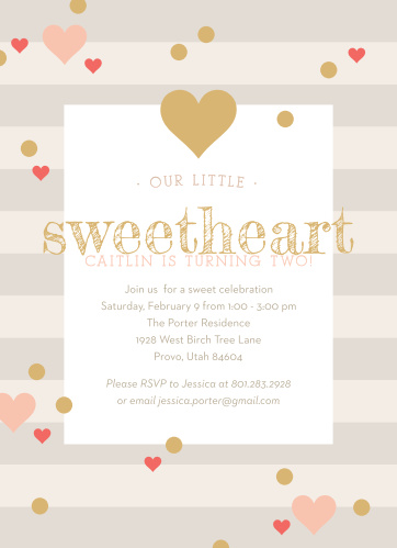 Valentine Children S Birthday Party Invitations Match Your Color