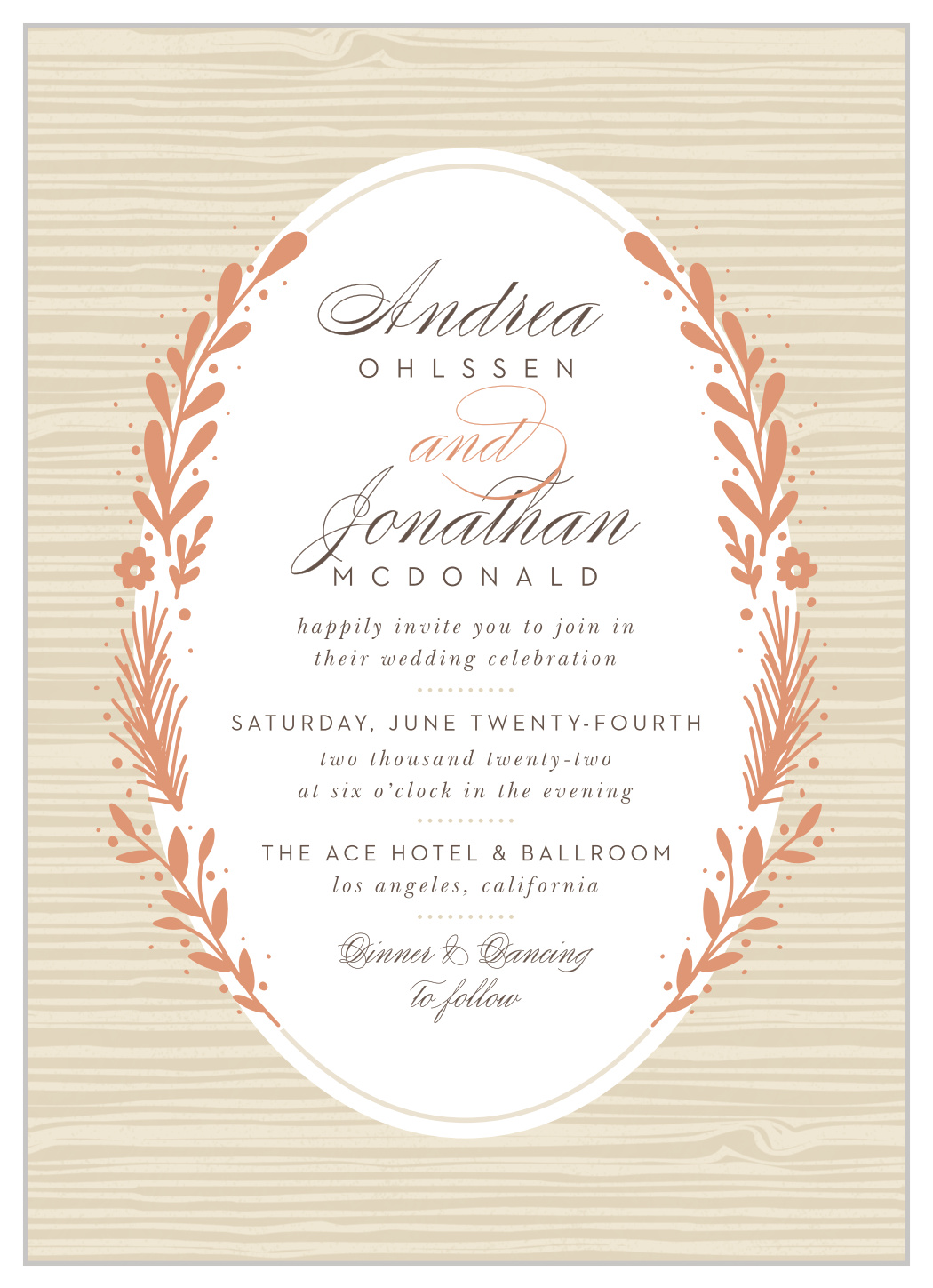 Rustic Laurels Wedding Invitations By Basic Invite