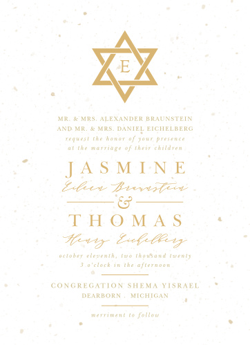 Jewish Wedding Invitations Match Your Color Style Free