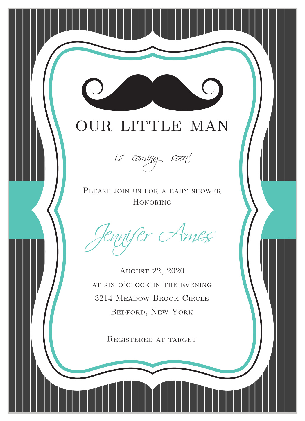 Little Man Baby Shower Invitations by Basic Invite