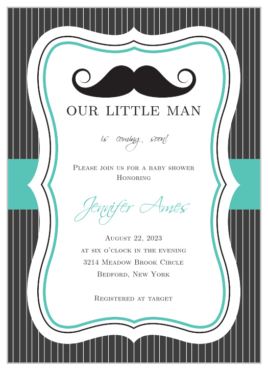 You can't go wrong with the Little Man Baby Shower Invitations!