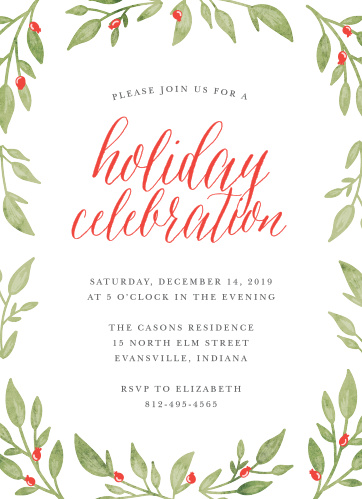 holiday party invitations match your color style free basic