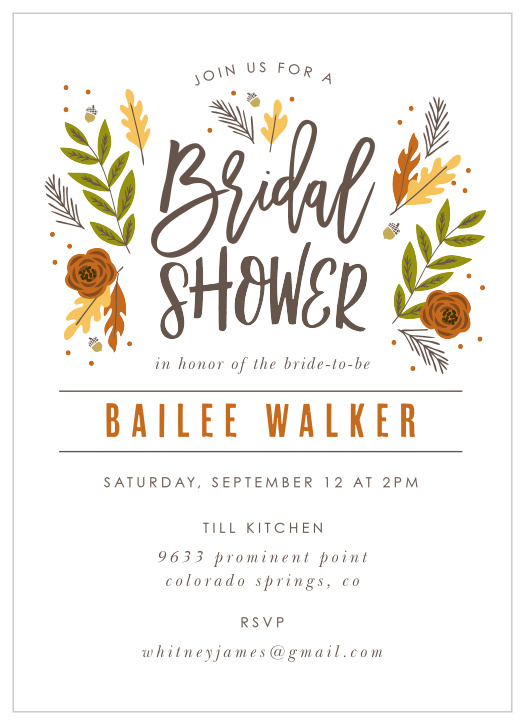 Boho Bridal Shower Invitations Match Your Color Style Free