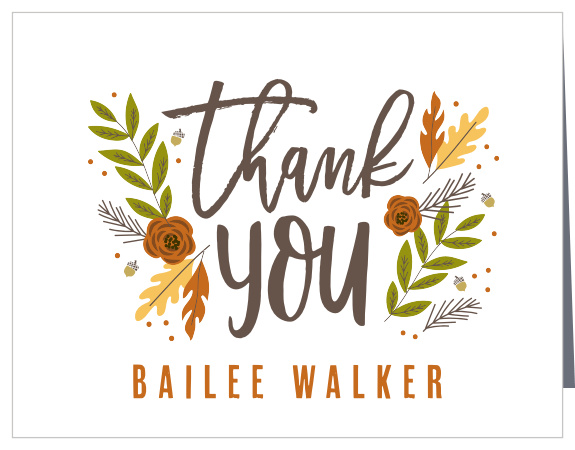 Fall Thank You Card Fall Thank You Card