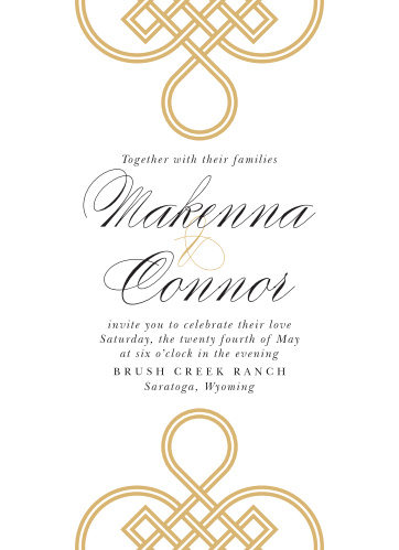 foil stamped wedding invitations gold silver rose gold basic