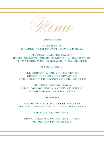 wedding menus design your menu instantly online basic invite