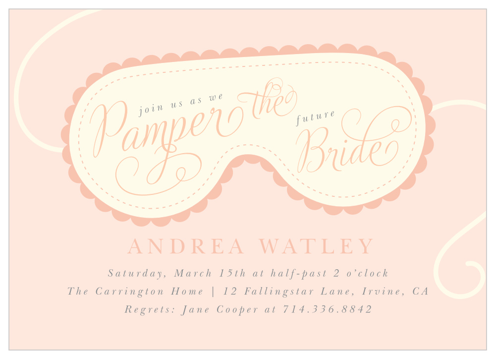 Spa Day Bridal Shower Invitations By Basic Invites