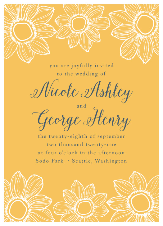 Sunflower Wedding Invitation Is A Beautiful Collection To Announce Your Special Day Sunflower Invitation Wedding With Matching Bundle Set