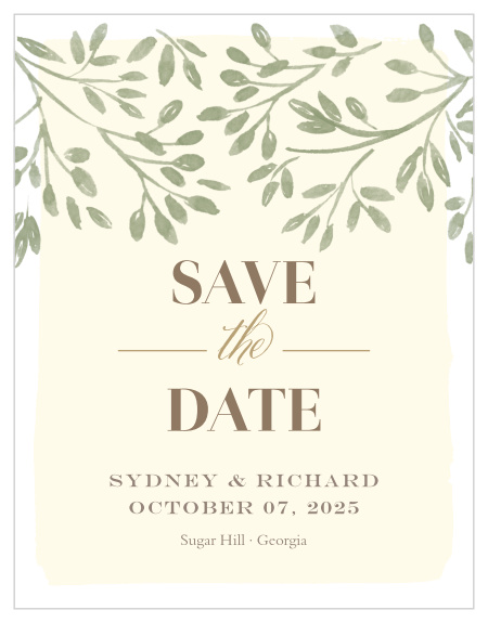 Our Vines & Leaves Save-the-Date Cards are the perfect way to highlight the love that has continued to grow and flourish between you and your partner.  