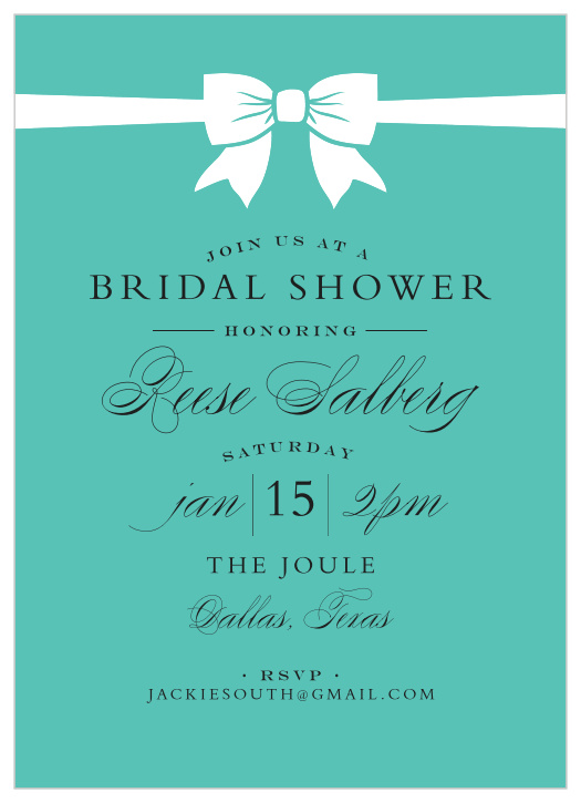 Tiffany Bridal Shower Invitations 