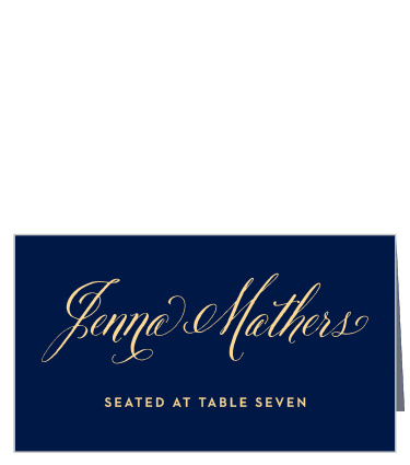 Holly Swirl Custom Place Cards with Printed Guest Calligraphy 