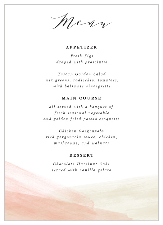 Wedding Menus 