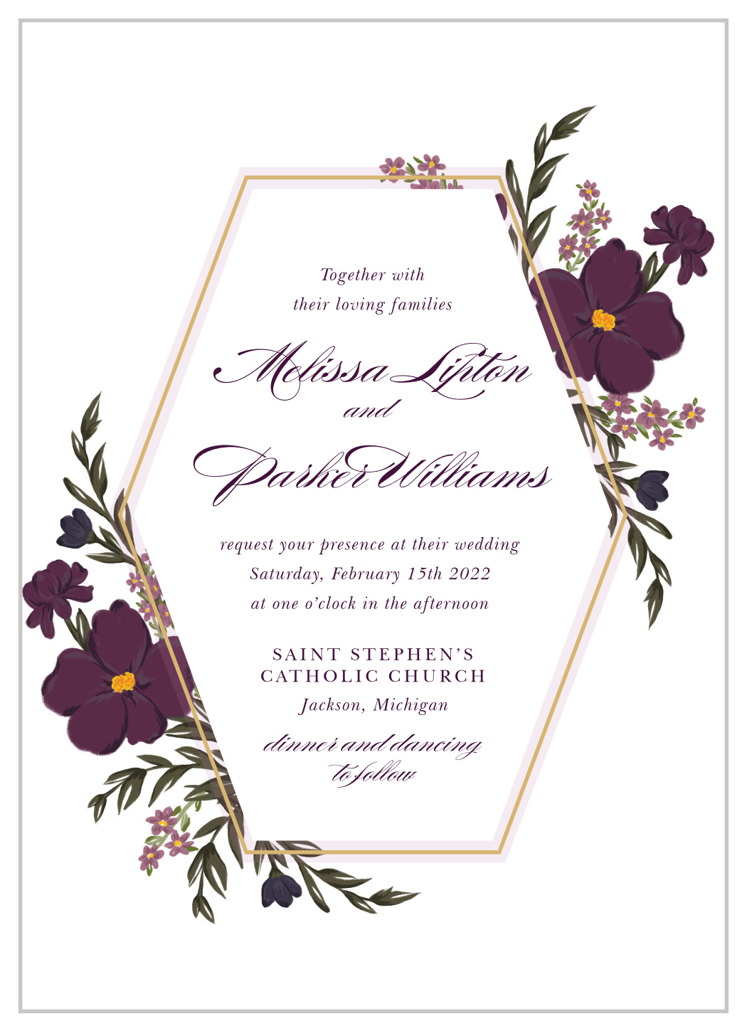 Blooming Frame Wedding Invitations by Basic Invite