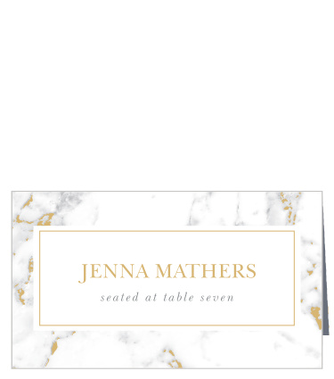 Design your invites with the cultivated sophistication of the Cool Marble Place Cards. 