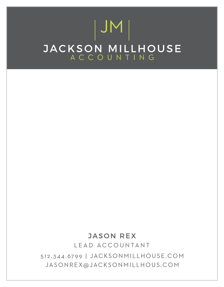 Accounting Monogram Business Stationery by Basic Invite