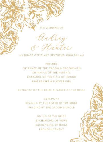 wedding programs match your colors style free basic invite