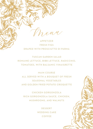 wedding menus design your menu instantly online basic invite