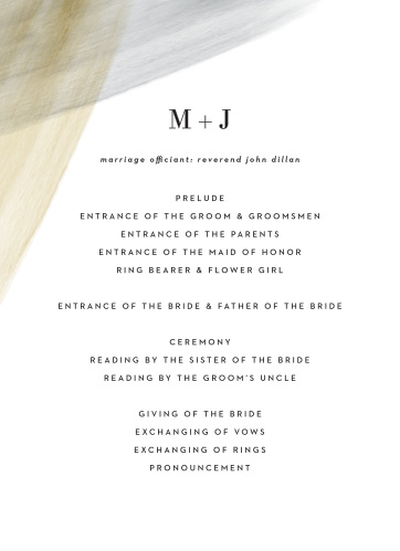 wedding programs match your colors style free basic invite
