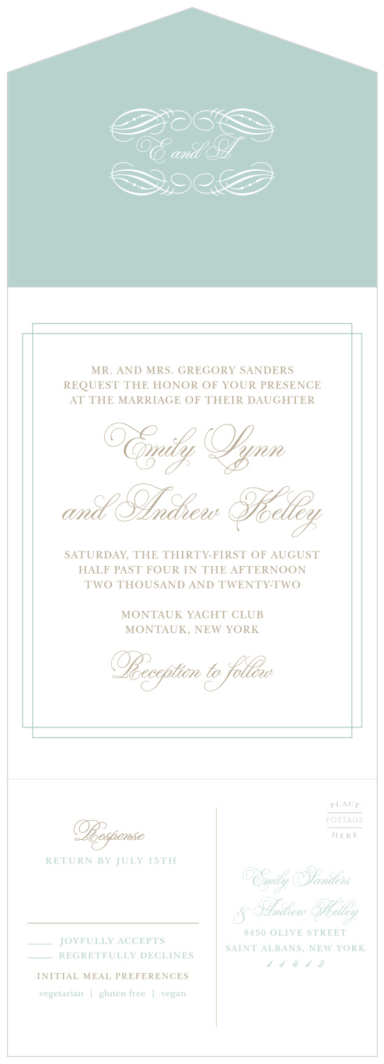 Seal and Send Wedding Invitations, All-in-One Wedding Invitations ...