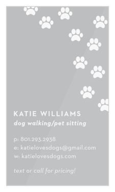 Dog Walking Business Cards Match Your Color Style Free