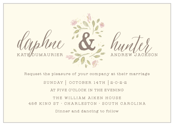 Floral Wedding Invitations Match Your Color Style Free