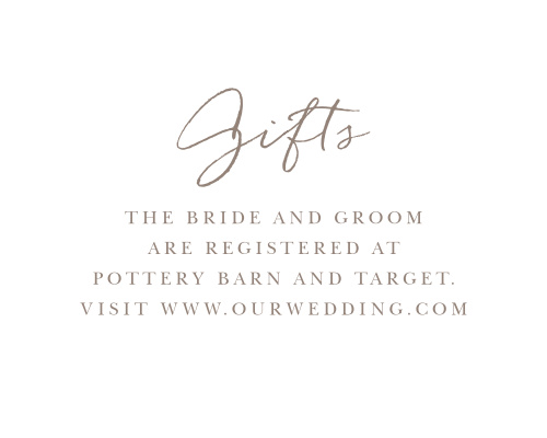 customizable wedding registry cards by basic invite
