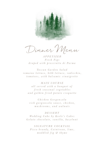 wedding menus design your