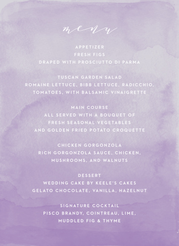 Lilac Dip Dye Registry Cards By Basic Invite