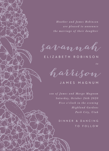hydrangea wedding invitations match your color style free