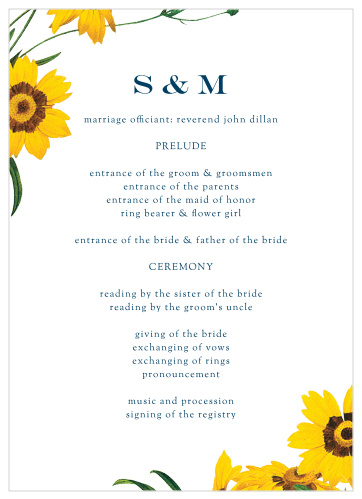 Wedding Programs Match Your Colors Style Free Basic Invite