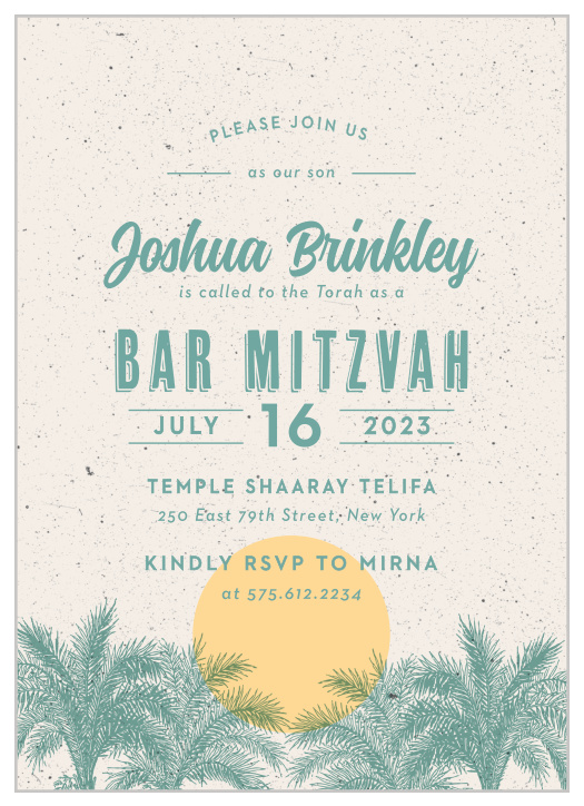 Bar Mitzvah Invitations | Match Your Colors &amp; Style Free