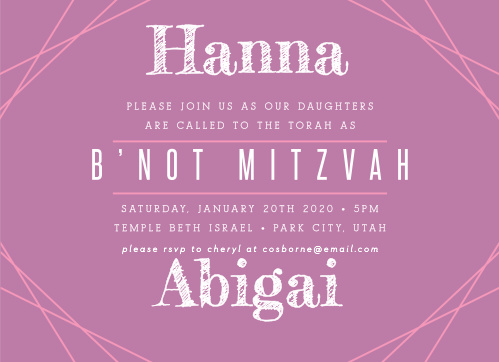 bat mitzvah invitations match your colors style free basic invite