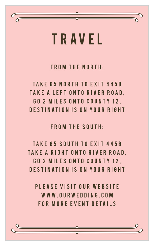 Vintage Union Direction Cards by Basic Invite