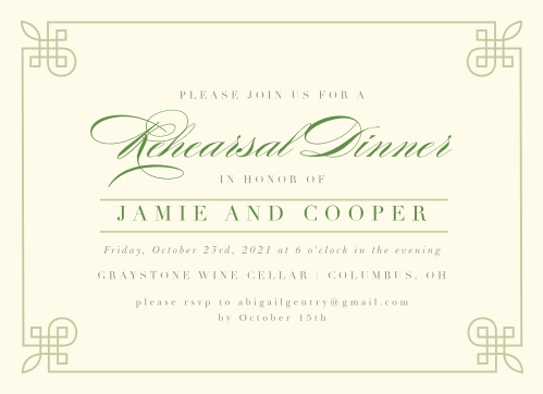 rehearsal dinner invitations match your color style free