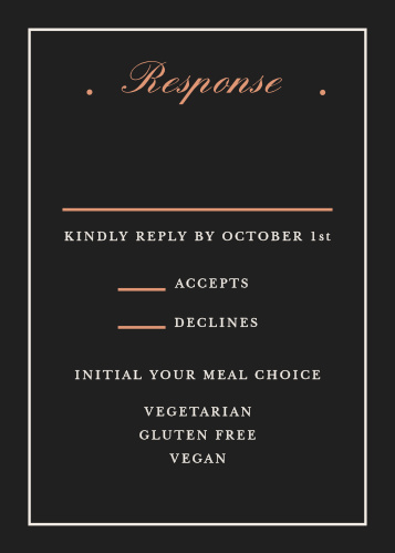 wedding rsvp cards match your color style free basic invite