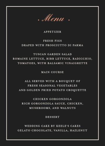 wedding menus design your menu instantly online basic invite