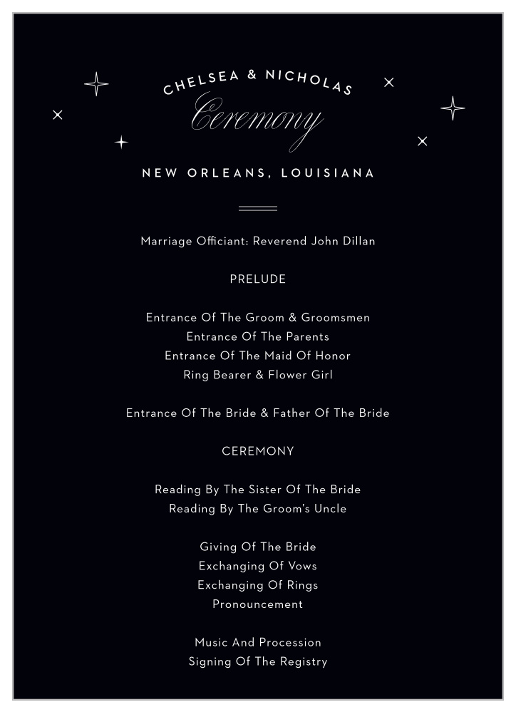 New Orleans Skyline Wedding Programs By Basic Invite