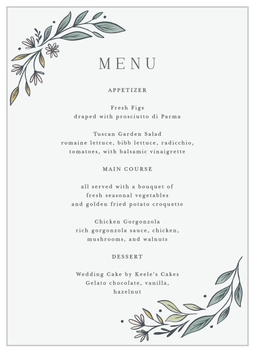 Wedding Menus | Design Your Menu Cards Instantly Online!