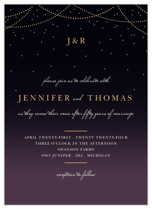 Vow Renewal Invitations Templates Match Your Color Style Free