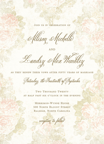 Vow Renewal Invitations Renew Your Love With Basic Invite