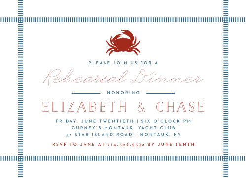 rehearsal dinner invitations match