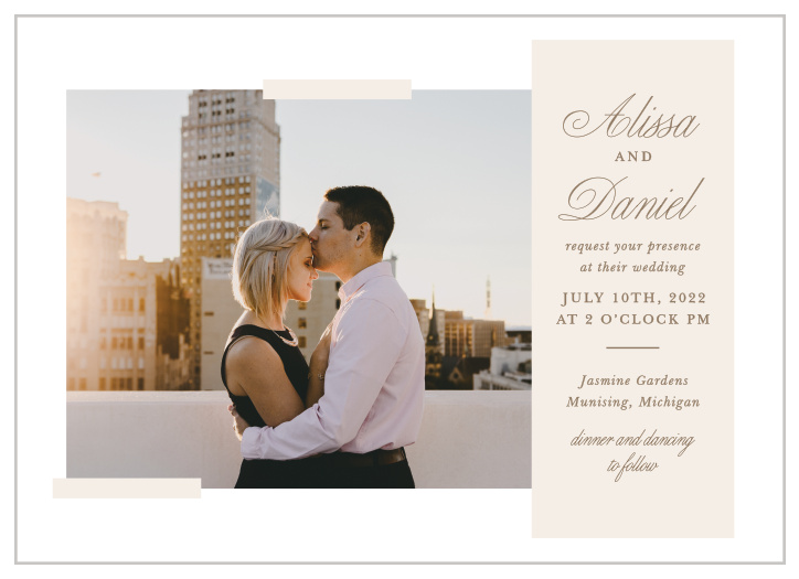 Invite your friends and family to your big day with our Modern Memories Wedding Invitations. 