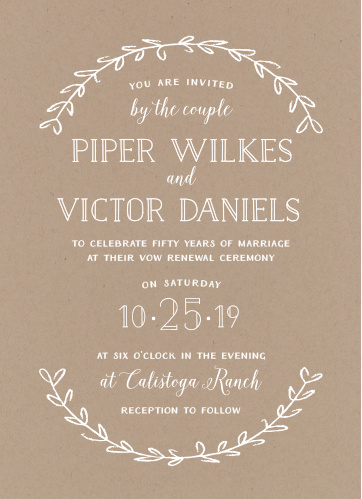 Vow Renewal Invitations Renew Your Love With Basic Invite