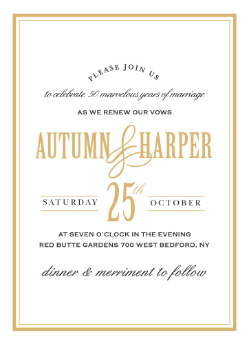 Vow Renewal Invitations Renew Your Love With Basic Invite