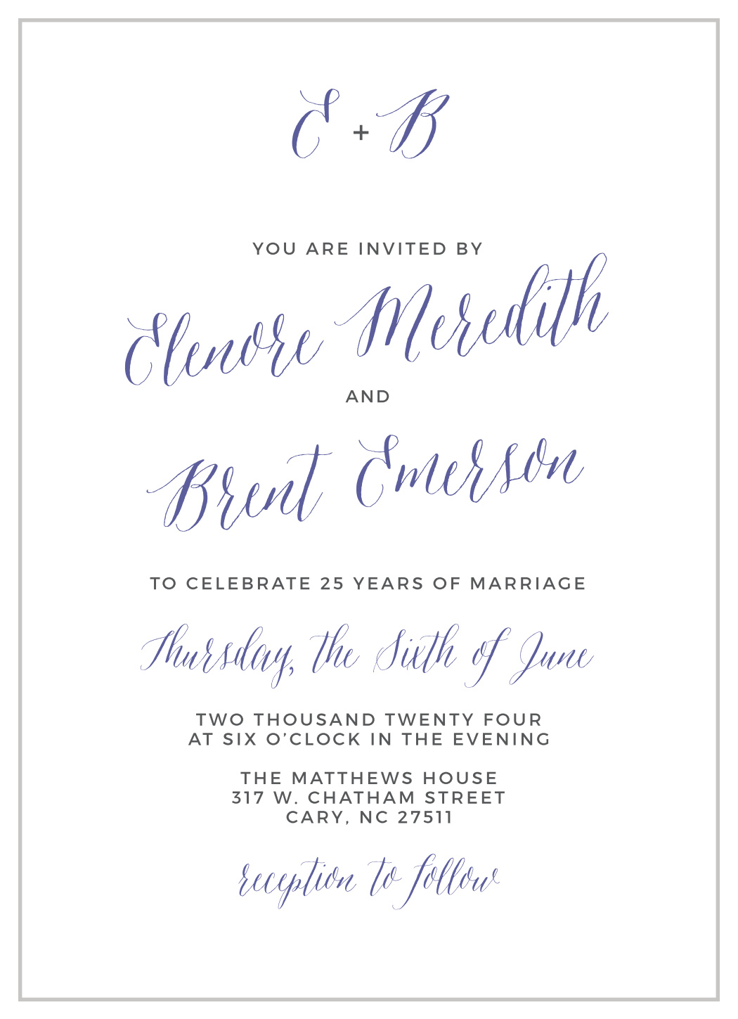 Rustic Typography Vow Renewal Invitations By Basic Invite