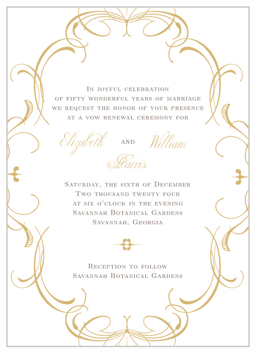 Vow Renewal Invitations Templates - Match Your Color & Style Free!