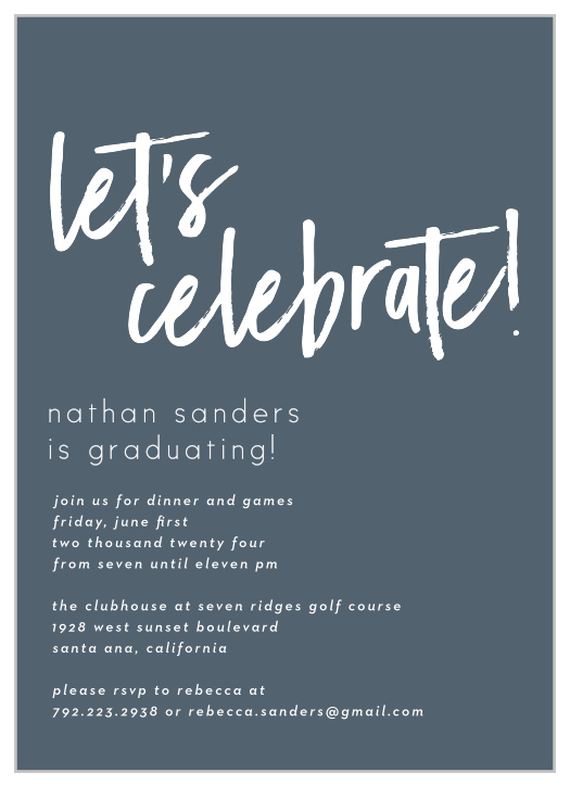 You've finally made it. Now it's time to celebrate! Invite your closest supporters to celebrate with you with our Brush Lettering Graduation Party Invitations.