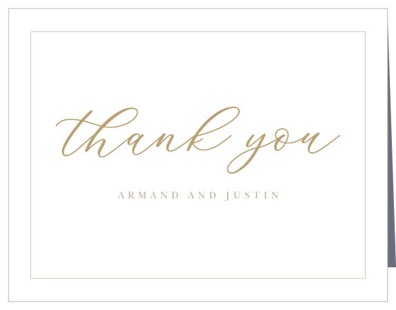Chalkboard White Personalized Wedding Thank You Cards