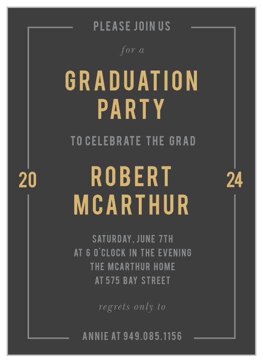 2020 Graduation Party Invitations Super Cute Easy To Design Basic Invite