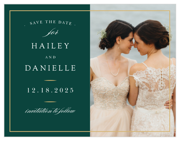 Make sure that your friends and family know about your special day with our Delicate Frame Save-the-Date Cards.